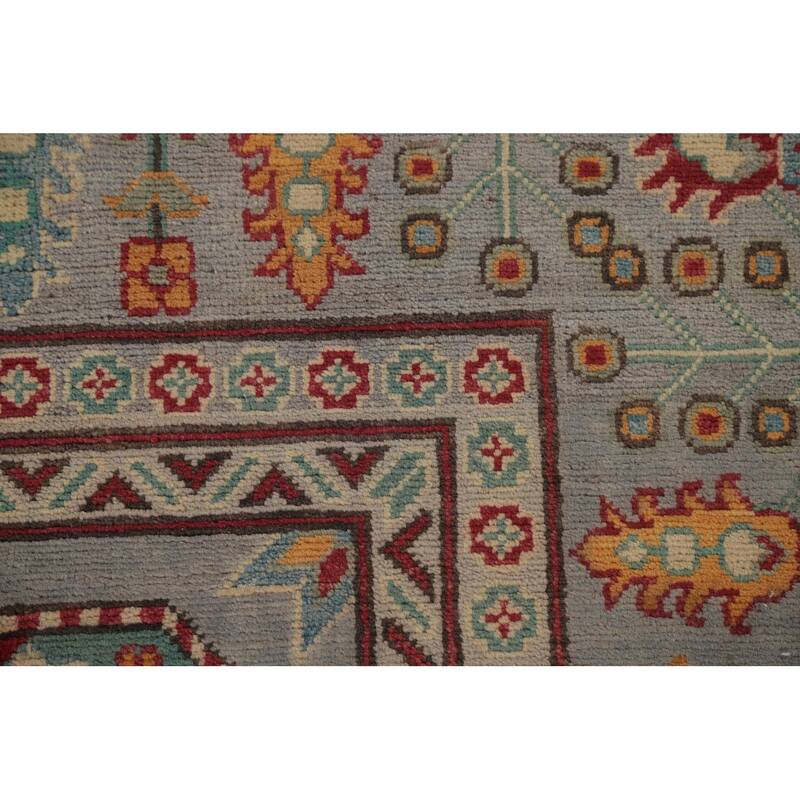 All-Over Geometric Kazak Oriental Area Rug Wool Carpet - 8'5" x 11'9"