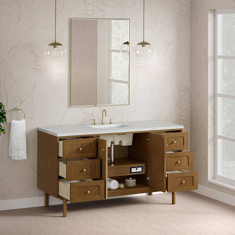 James Martin Vanities 545-V60S-FENC Laurent 60" Single Basin Poplar