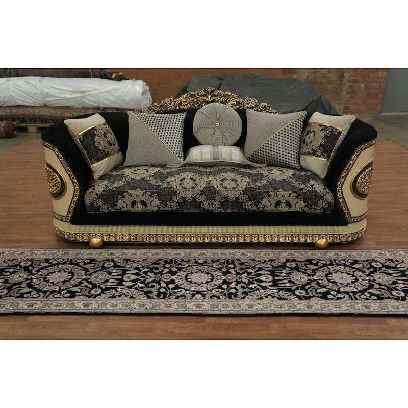 Hand Knotted Oriental 100% Wool Carpet Traditional All-Over Navy Blue & Blues Kashan Runner Rug - 10' 2'' X 2' 6''