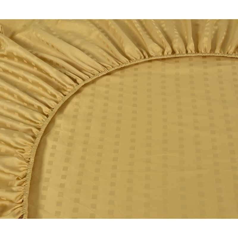 Spring Home 1200 Thread Count 100% Egyptian Cotton Deep Pocket Dobby Striped Sheet Set