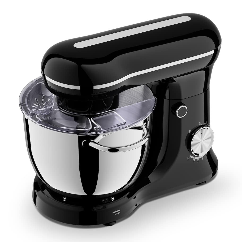 Anmytek Black Stand Mixer Multifunctional Kitchen Appliance for Baking Dough Heavy Duty Modern Countertop Mixing