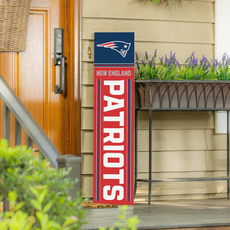 47" Double Sided Seasonal Porch Leaner, New England Patriots - 47" x 11.25"
