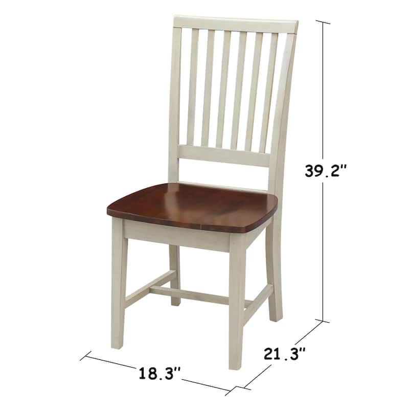 Solid Wood Mission Dining Side Chairs - Set of 2