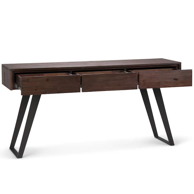 WYNDENHALL Mitchell 60 inch Wide Modern Industrial Console Sofa Table - 60 W x 16 D x 30 H