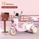 preview thumbnail 7 of 14, 12V 2 Seater Kids Motorcycle, 3 Wheels 12V Kids Ride On Electric Motorcycle with Slow Start, USB, Bluetooth, Headlight, Storage