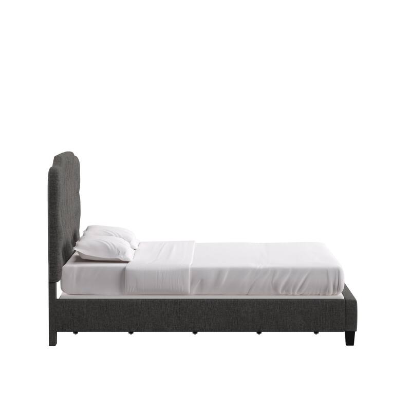 Ginny Adjustable Diamond-tufted Camel Back Bed by iNSPIRE Q Classic