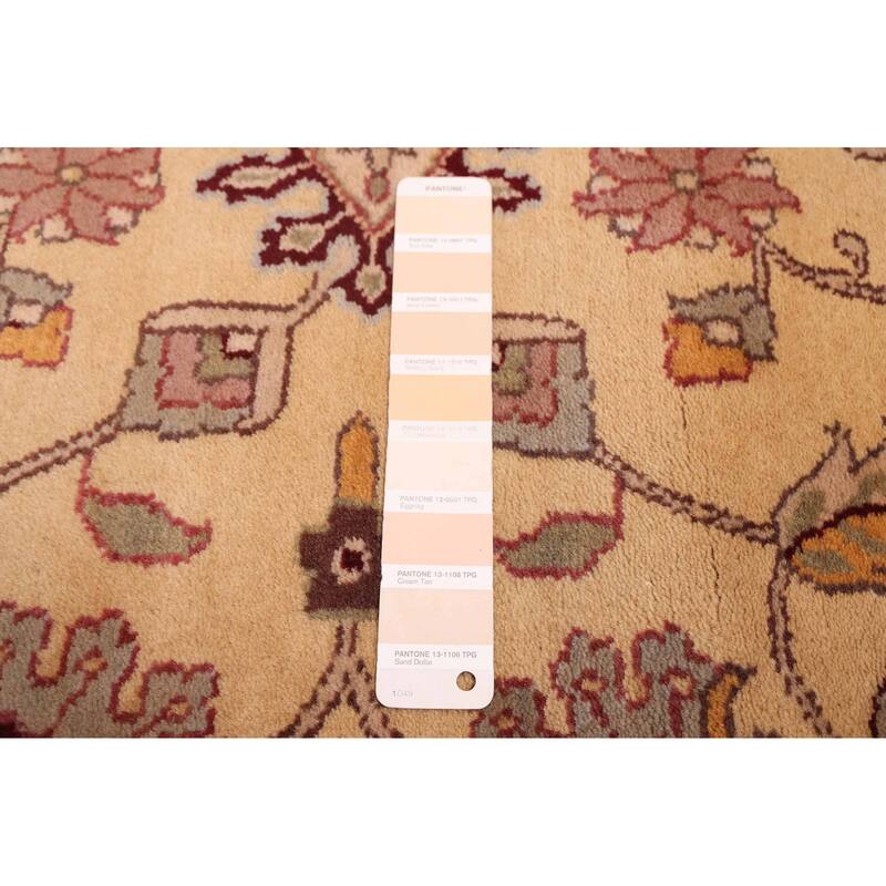 ECARPETGALLERY Hand-knotted Finest Agra Jaipur Beige Wool Rug - 6'0 x 9'3