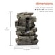 preview thumbnail 3 of 13, Alpine Corporation 13" Tall Indoor 4-Tier Cascading Tabletop Fountain with LED Lights, Gray