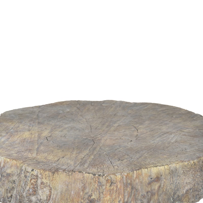 Round Cemented Log Accent, Brown