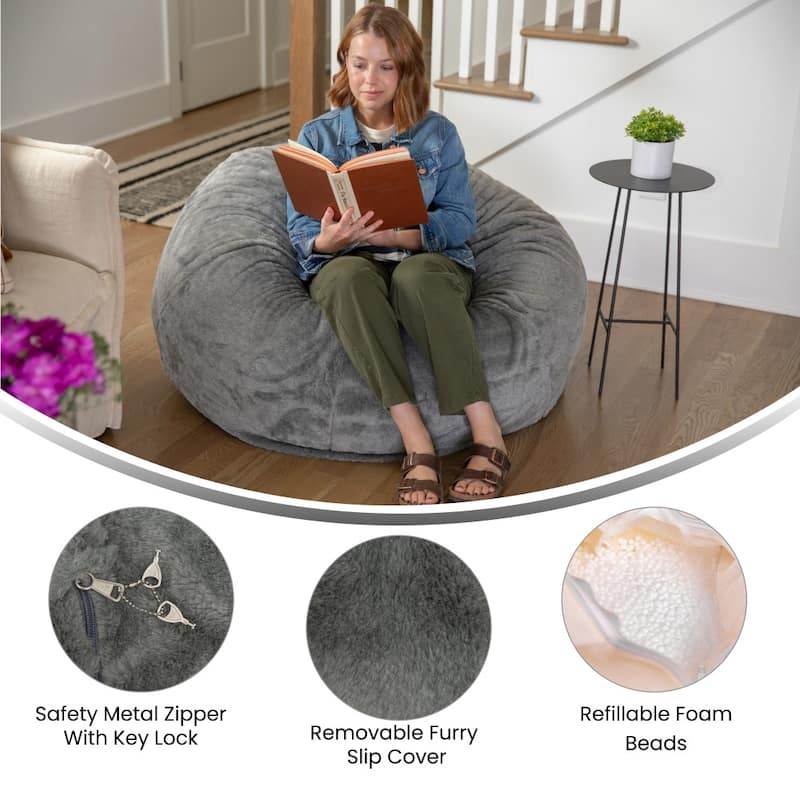 Oversized Refillable Bean Bag Chair for Kids and Adults