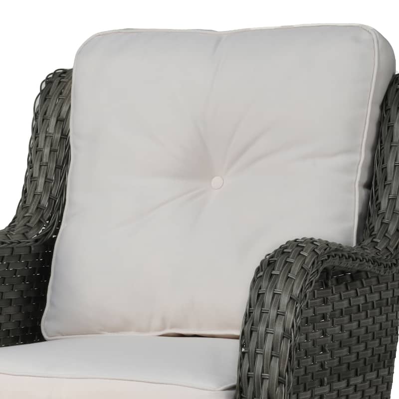 Outdoor Rattan Rocker Wicker Swivel Rocking Chair