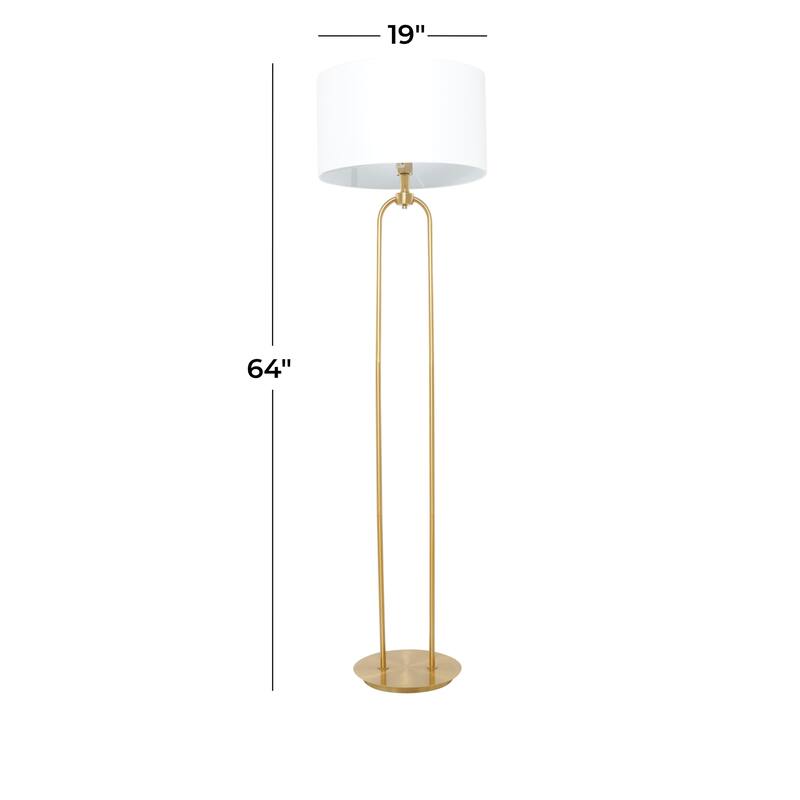 Gold Metal Paper Clip Floor Lamp