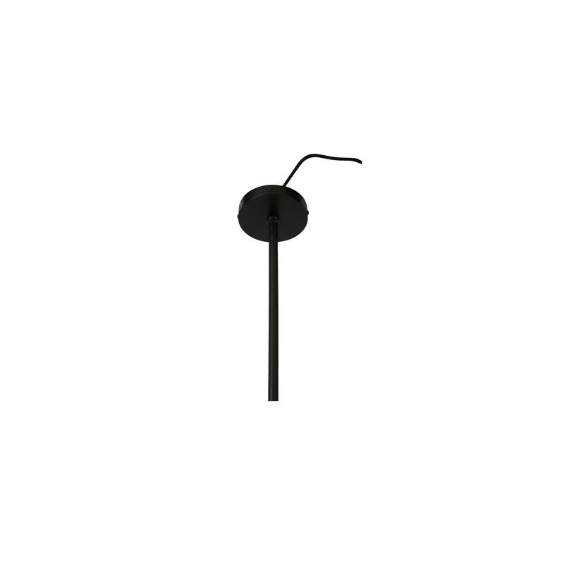 NADAAL STUDIOS Zeven Pendant Lamp, Curved Blackened Bronze Steel Frame with Linen Blend Shades, Black