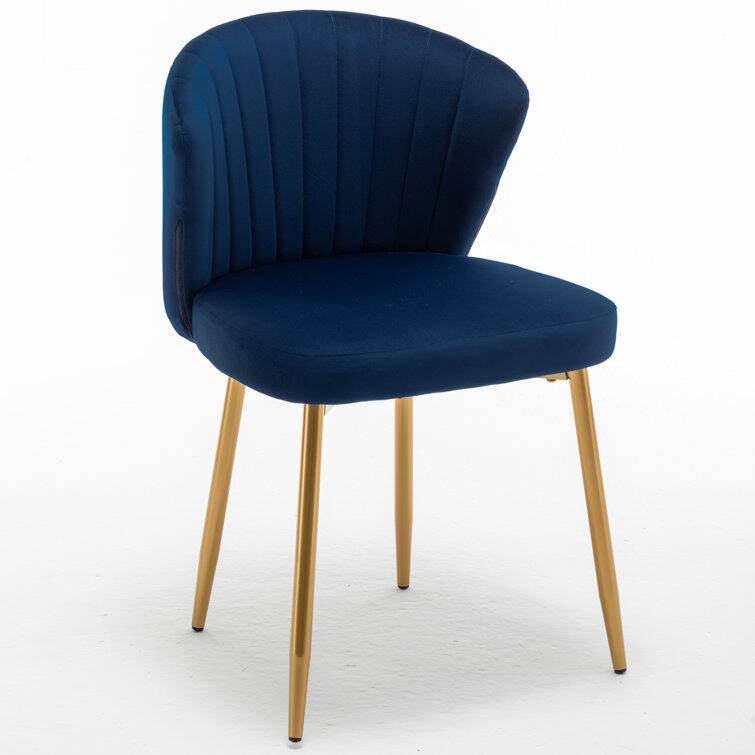 Modern Velvet Accent Chair with Channel-Tufted Design Comfortable and Trendy Armless Seat