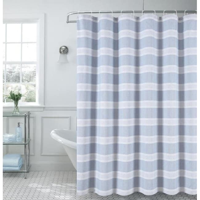 Dainty Home Madison Striped 70" x 72" Shower Curtain - Blue - 70" x 72"