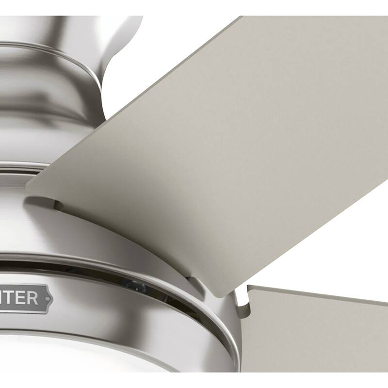 Hunter 44" Aren Low Profile Ceiling Fan with LED Light, Pull Chain