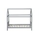 preview thumbnail 9 of 11, Light Grey Rubber Wood House Bed,Twin Size Kids Bed
