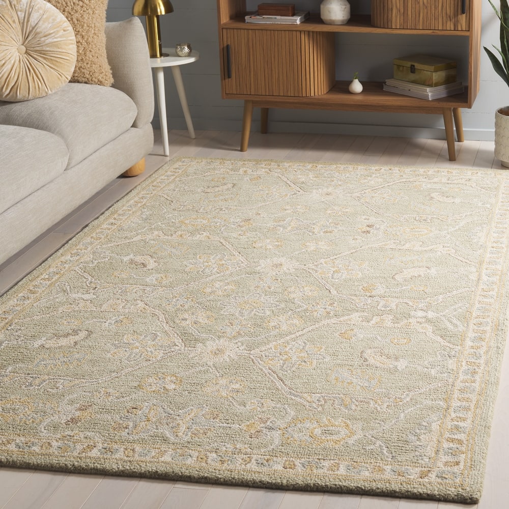 SAFAVIEH Handmade Blossom Eefke Modern Floral Wool Rug