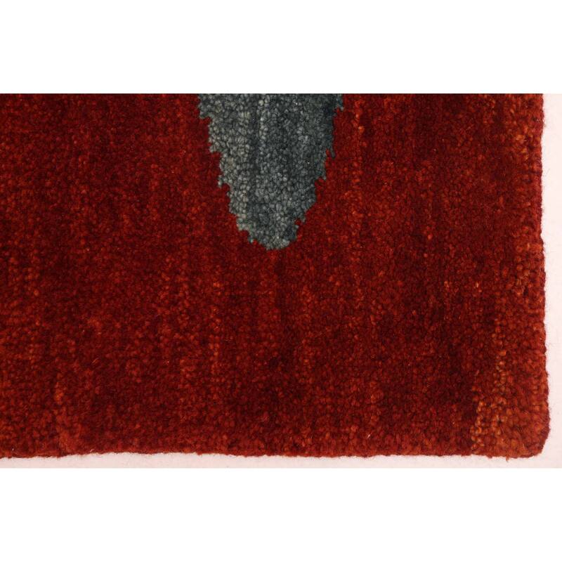 ECARPETGALLERY Hand-knotted Peshawar Ziegler Dark Copper Wool Rug - 5'1 x 7'0