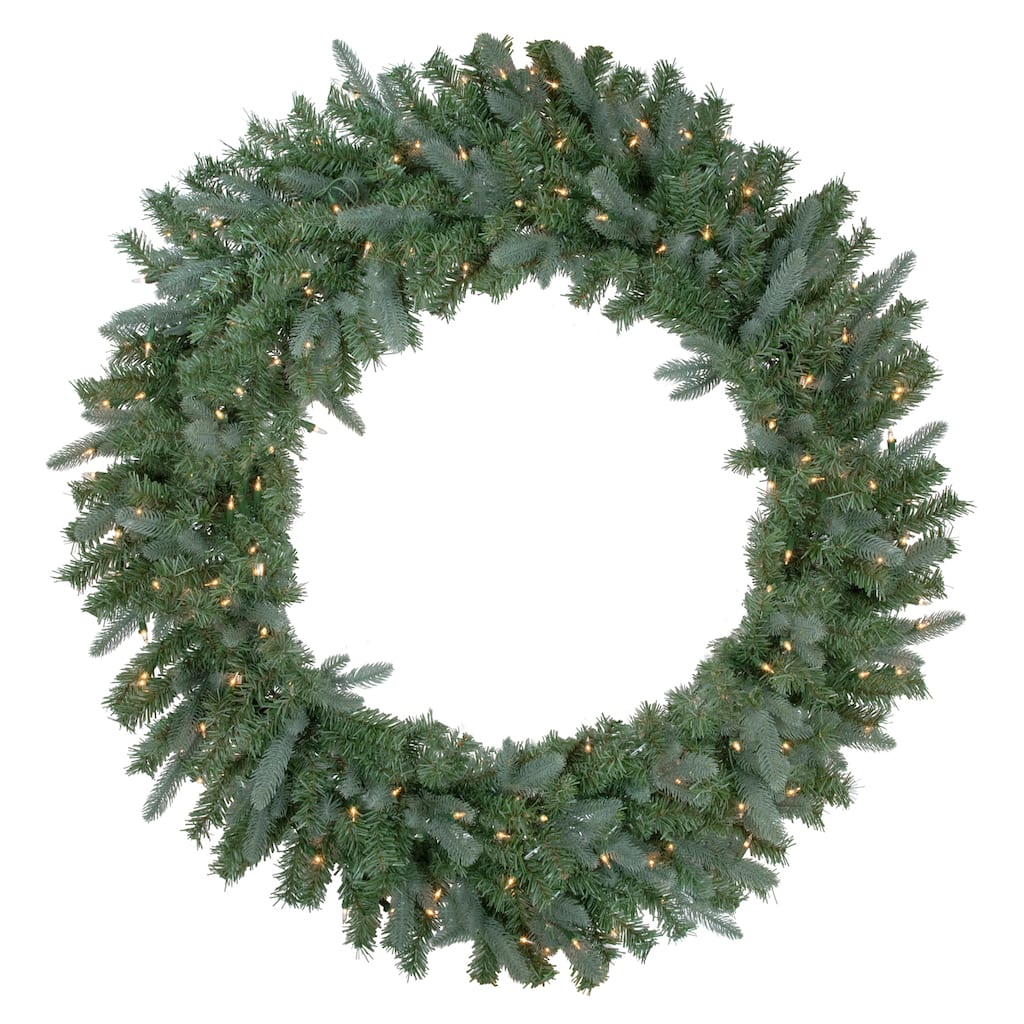 Pre-Lit Granville Fraser Fir Artificial Christmas Wreath 48-Inch Clear Lights - 48"