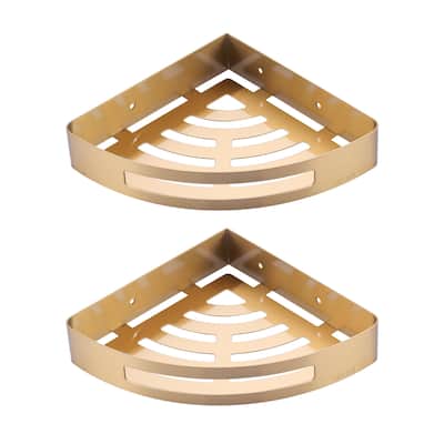 WOWOW Two Piece Stainless Steel Modern Wall Mounted Storage Basket - N/A