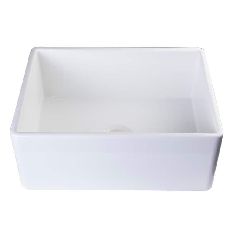 Alfi White Smooth Fireclay 26-inch Farmhouse Kitchen Sink
