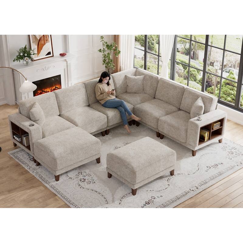 8PCS Modular Flexible Combination Storage Sectional