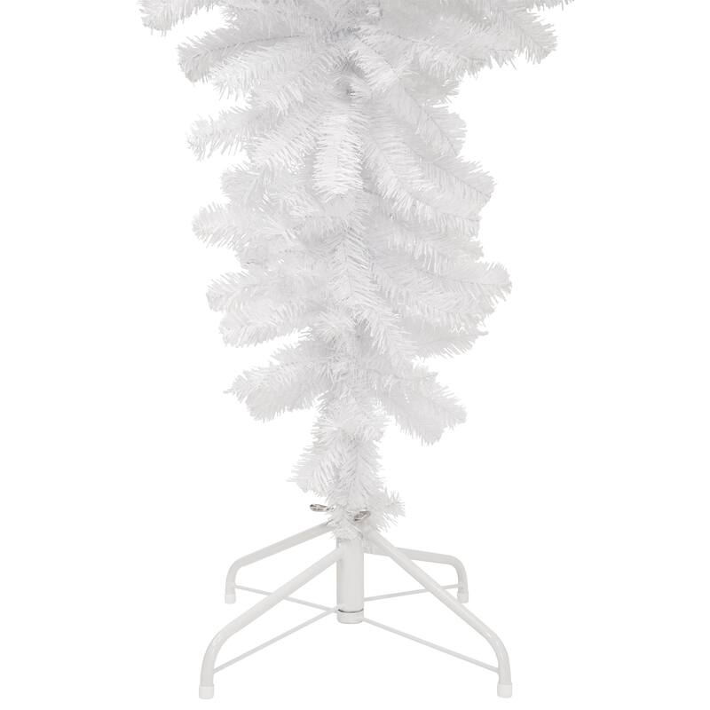 5.5' Upside Down White Spruce Artificial Christmas Tree, Unlit - 5.5 Foot