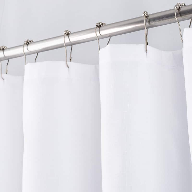 Seashells Coastal Embroidered Shower Curtain