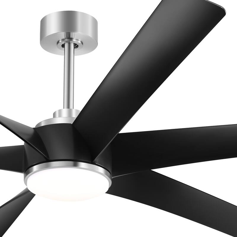 65 in. Integrated LED Indoor 6-Blade Ceiling Fan with Light and Remote Control Included