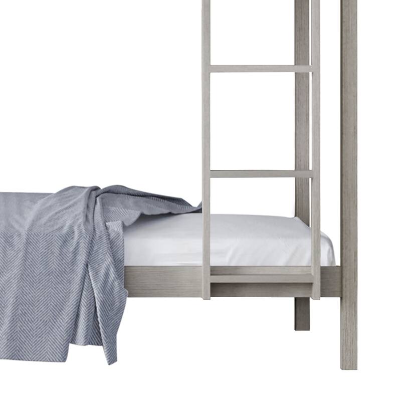 CraftPorch Modern Twin Over Twin Size Wooden Bunk Bed