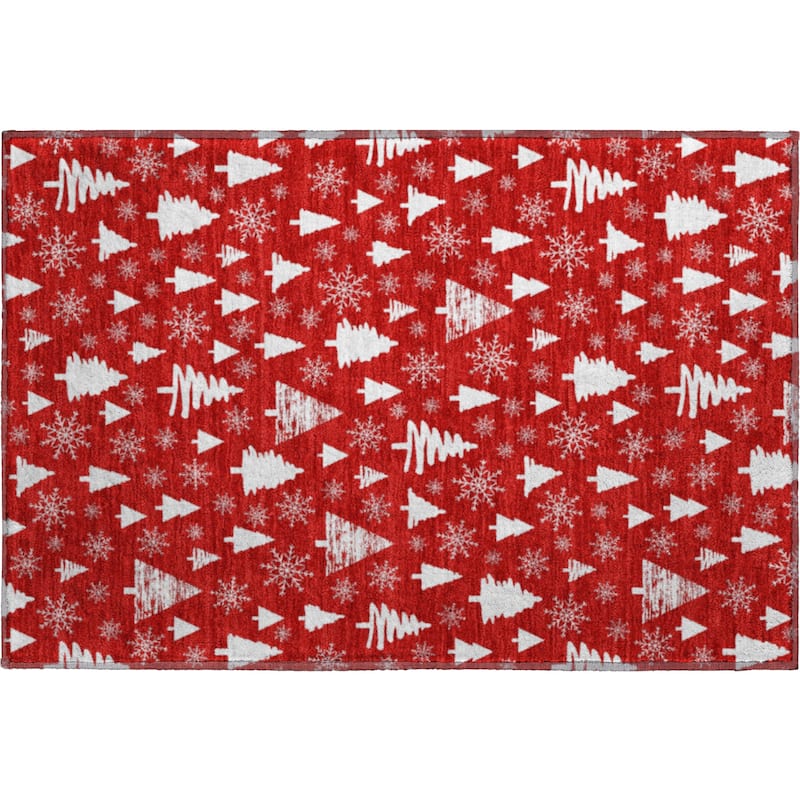 Premium Washable Super Soft Christmas Tree Mayfield Rug