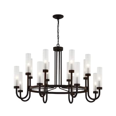 Anchor 42" Chandelier with Clear Frosted Shade
