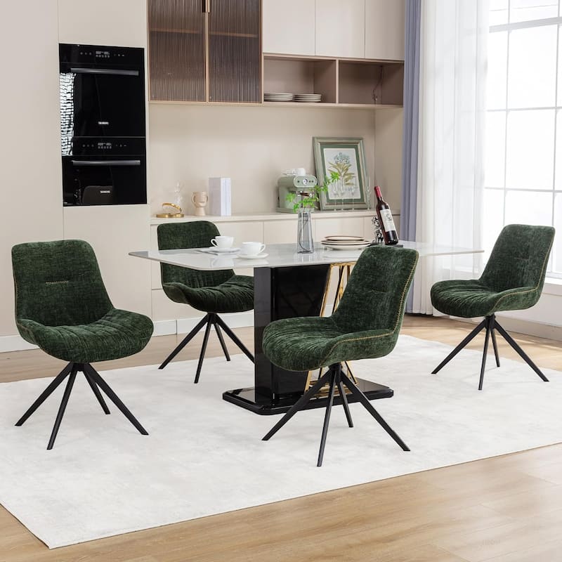XINMICS Upholstered Dining Chairs Swivel Accent Armchairs