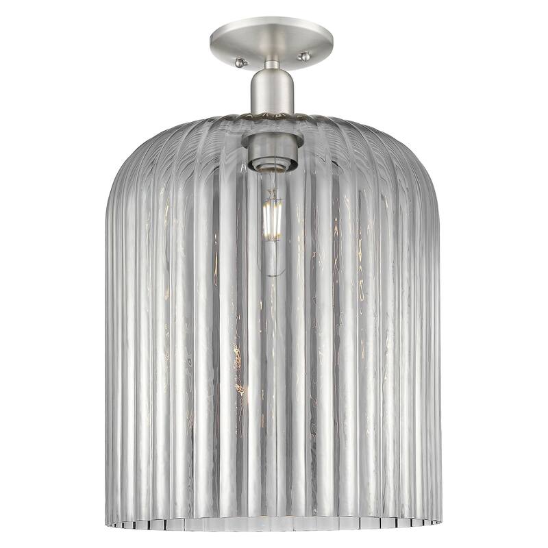 Innovations Lighting 716-1C-G559-12SM Bridal Veil 12" Wide Semi-Flush - Brushed Satin Nickel