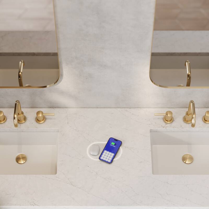 James Martin Vanities 040-S72-FP-SNK Brookfield 72" Engineered Stone - Eternal Jasmine Pearl