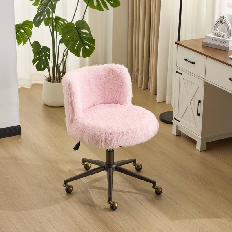 Plush Velvet Swivel Chair Antique Bronze Base With Wheels