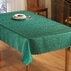 preview thumbnail 10 of 22, Solid Scroll Scalloped Edge Tablecloth Forest Green - 60" x 90"