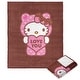 preview thumbnail 2 of 18, Sanrio Hello Kitty Valentines Day Silk Touch Throw Blanket 50x60 - Chocokitty