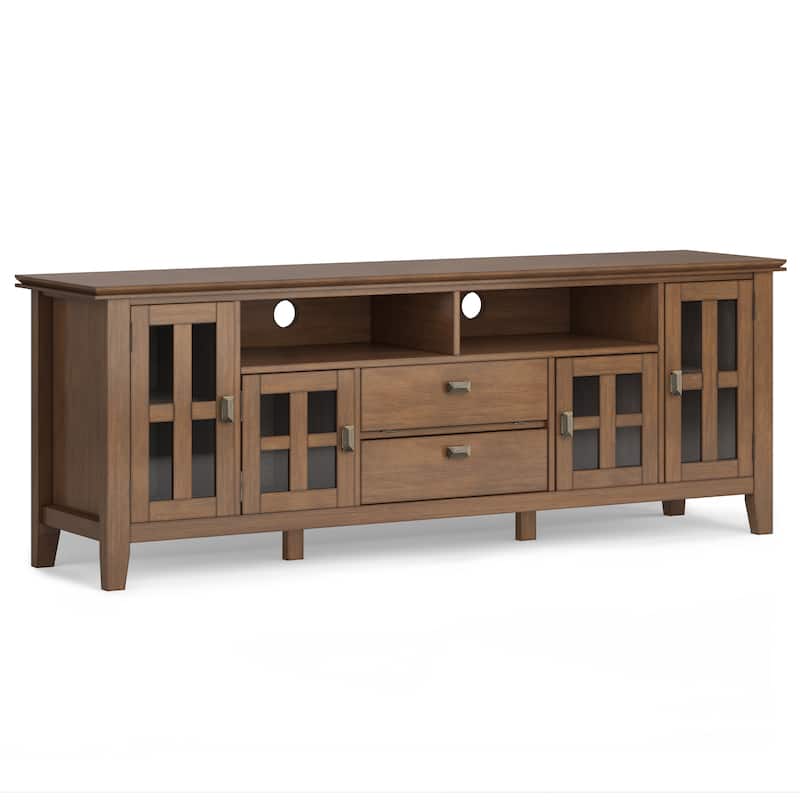 WYNDENHALL Stratford SOLID WOOD 72" Wide TV Media Stand For TVs up to 80"