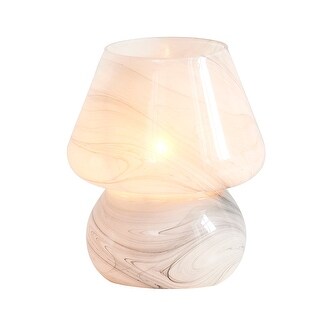 Cinkeda Artistic Glass Mushroom Table Lamp