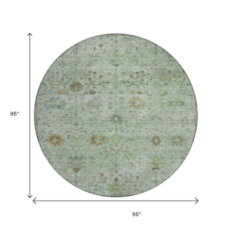 HomeRoots Floral Traditional Rectangle Outdoor Rug