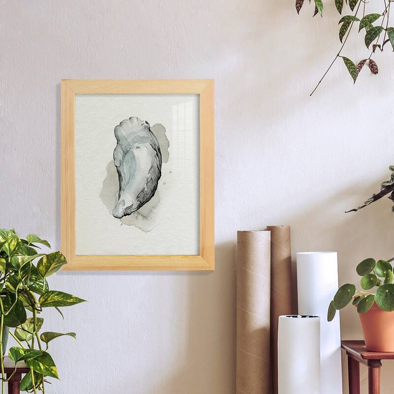 Oysters on the Bay II -Framed Print w/glass-Cherry Red