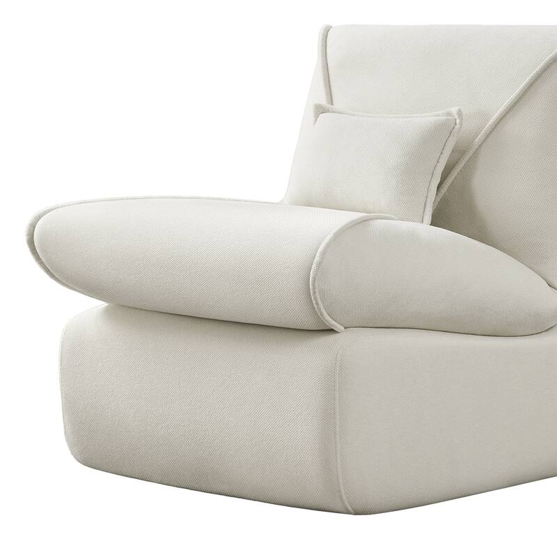 Modern Compressed Lounge Chair with Ottoman, Ideal for Small Spaces and Comfortable Seating