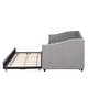 preview thumbnail 15 of 14, Twin Size Velvet Daybed Frame with Trundle - Grey