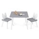 preview thumbnail 10 of 8, Gymax 3 Pieces Kids Table & Chairs Set Children Wooden Furniture Set