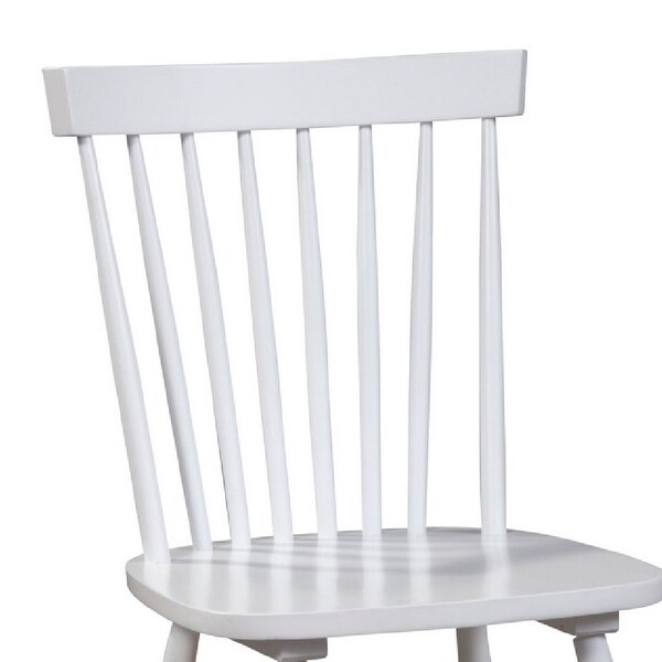 Ray 18 Inch Dining Side Chair, Rubberwood, Windsor Back, Set
