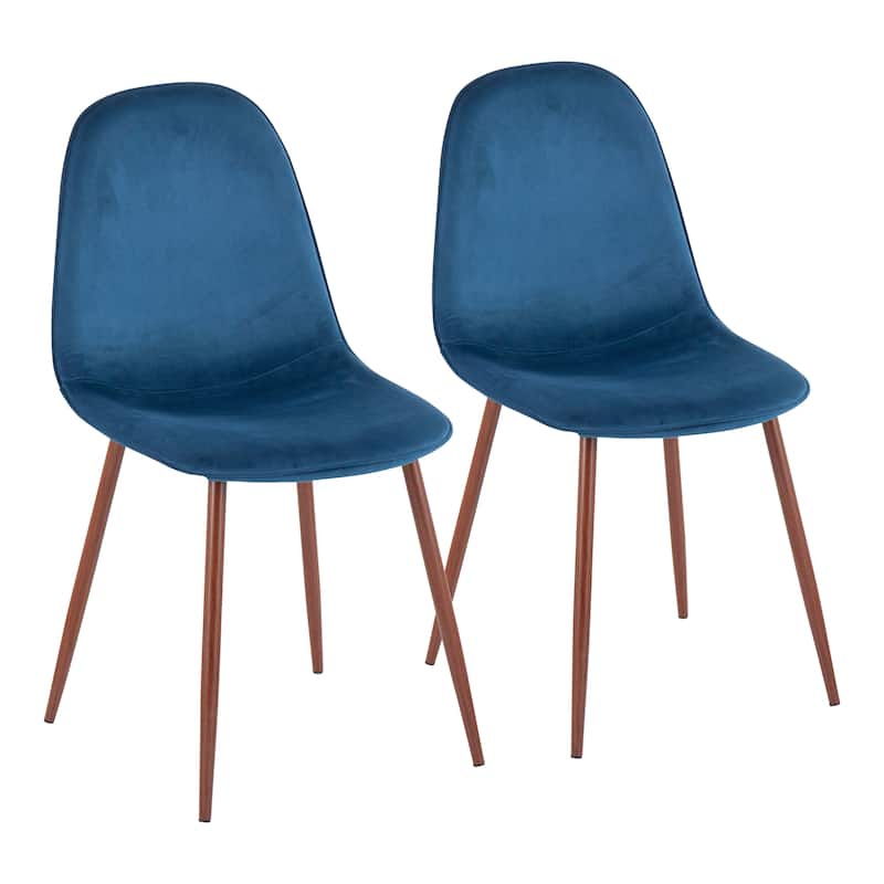 Pebble Mid-Century Modern Upholstered Accent / Dining Chair (Set of 2)