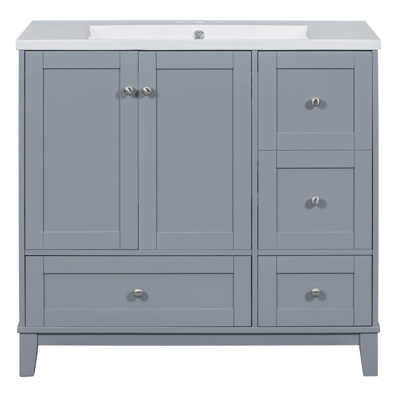 36 Inch Modern Bathroom Vanity with USB Charging