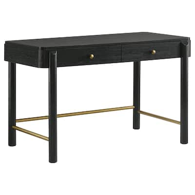 Arini 2-drawer Vanity Desk Makeup Table Black - 48.00" X 26.25" X30.00"